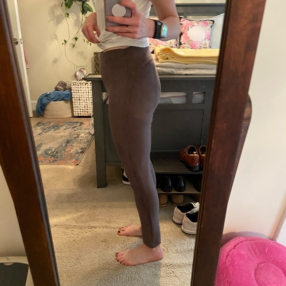 EUC Taupe Ann Taylor Suede Leggings - Picture 3 of 6